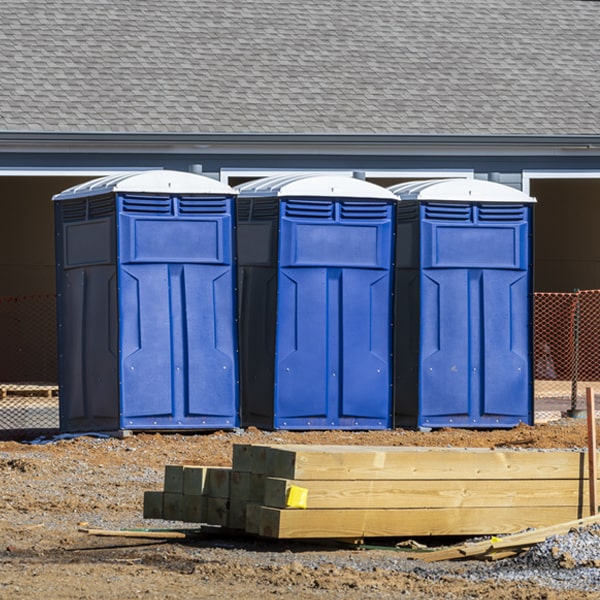 is there a specific order in which to place multiple portable toilets in Rainbow Lake